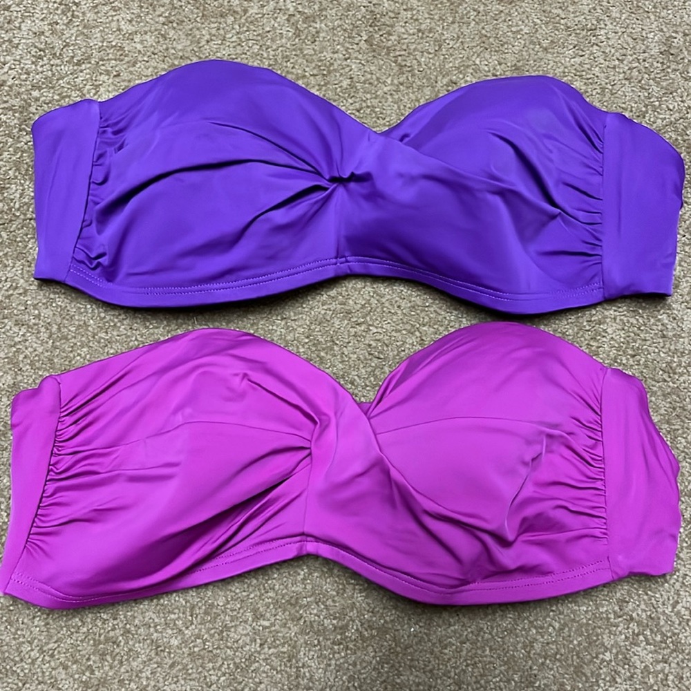 BECCA BEACH SWIM bandeau bikini top set